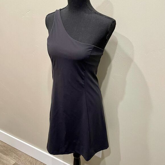 Outdoor Voices Black One Shoulder Dress - Size: Small - Picture 7 of 11